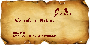 Jónás Mikes névjegykártya